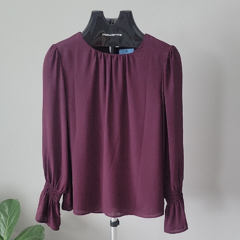 CeCe Women's Blouse in Rich Plum